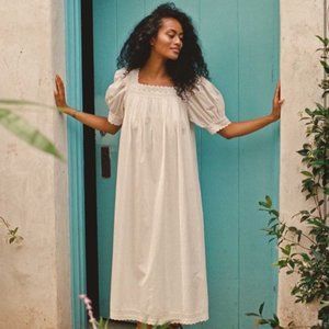 Doen Mignonette Dress in Powder, Size Small